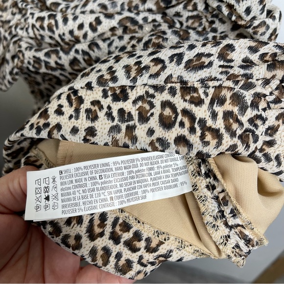 Endless Rose Leopard Print Lace Ruched Slip Mini Dress Size S Y2K - Picture 12 of 14